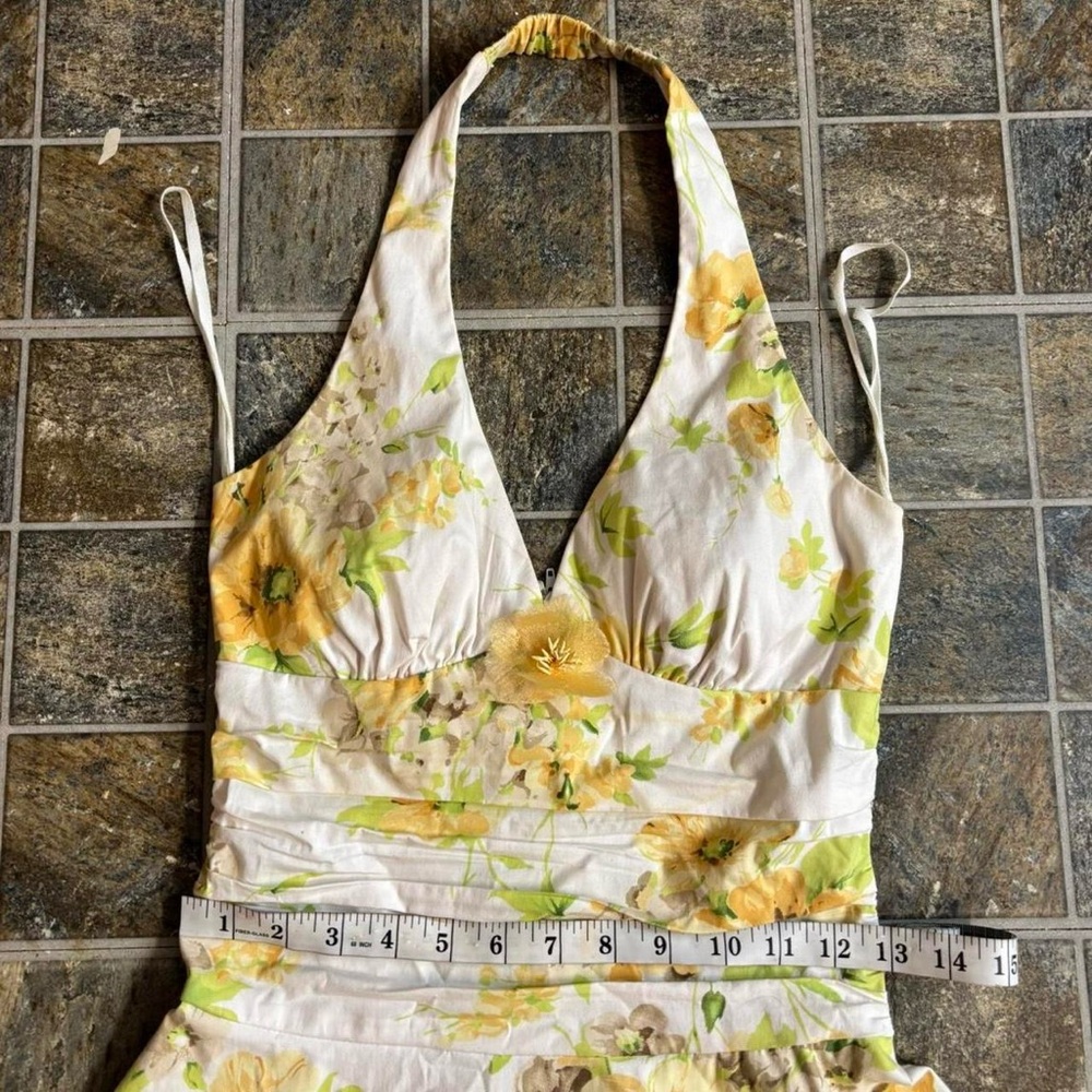 Ruby Rox Yellow Floral Backless Dress - Picture 3 of 6